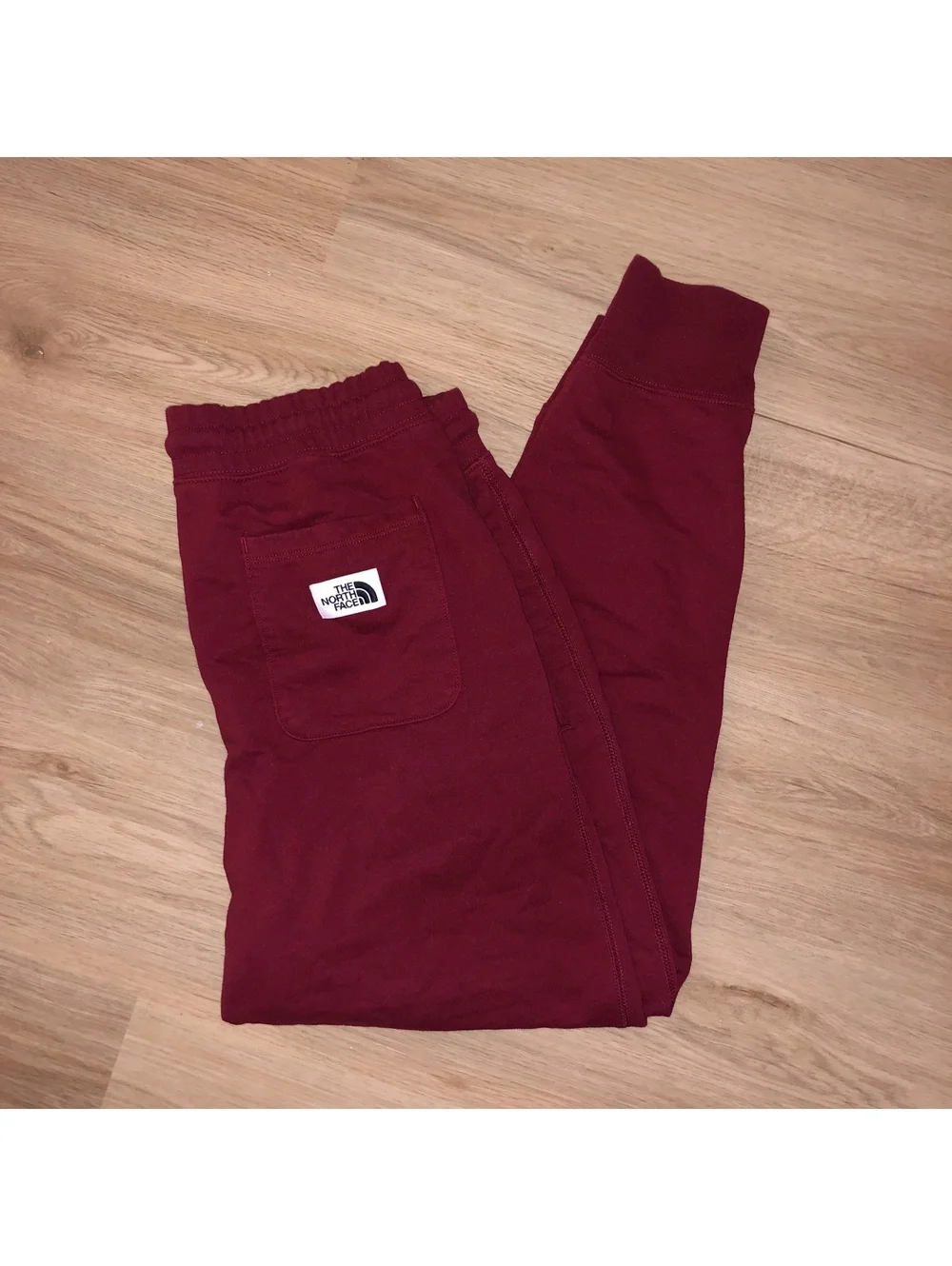 THE NORTH FACE SWEATPANTS JOGGERS HERITAGE PATCH RED BLACK MENS SIZE LARGE